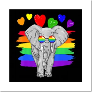 LGBT Elephant Gay Pride LGBTQ Posters and Art